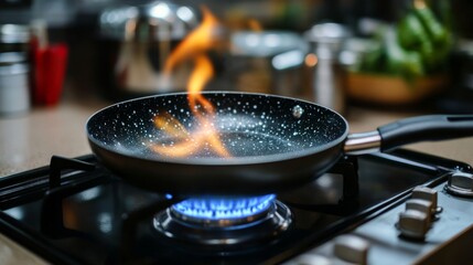 A Pan On A Stove