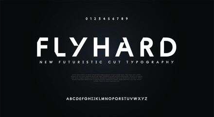 Creative font. Modern abstract digital tech font. Logo creative font, type, technology, movie, digital, music, movie. Fonts and illustration in vector format.