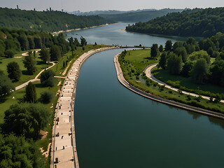Green around the reservoir
