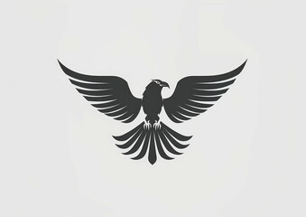 Obraz premium Eagle Hawk Silhouette Vector Art Illustration Design