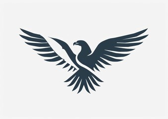 Obraz premium Eagle Hawk Silhouette Vector Art Illustration Design