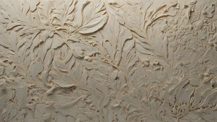 Textured Canvas: Earthy beige plaster evokes a sense of rustic charm, its rough, tactile surface revealing a captivating interplay of light and shadow.