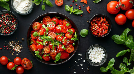 Gourmet Delights, a vibrant spread of artisanal dishes, showcasing seasonal ingredients, bold flavors, and exquisite plating, perfect for culinary enthusiasts and food lovers.