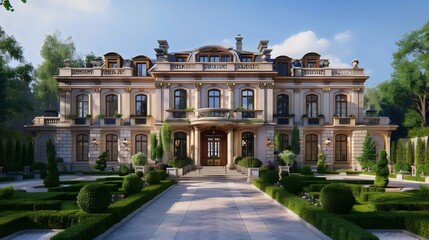 Obraz premium Ancient Roman palace in historic Italian city, a landmark with architectural beauty