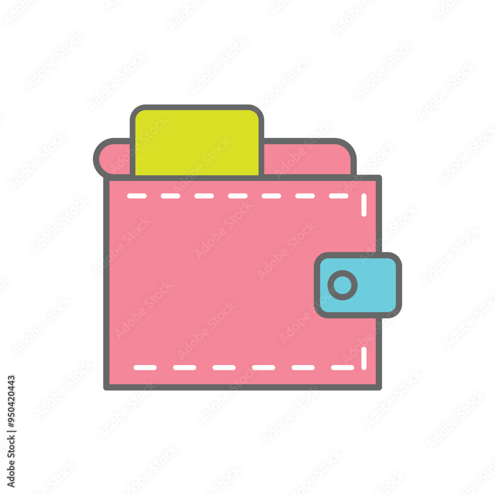 Poster wallet icon vector for web and mobile app. wallet sign and symbol. wallet icon isolated on white bac