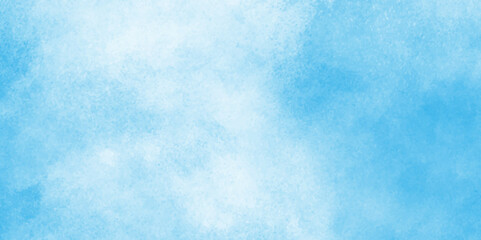 Abstract hand paint square stain watercolor background, watercolor abstract texture with white clouds and blue sky, abstract painted white clouds with pastel blue cloudy sky texture.	