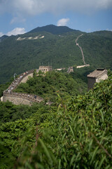 the great Chinese wall in Mutianyu region