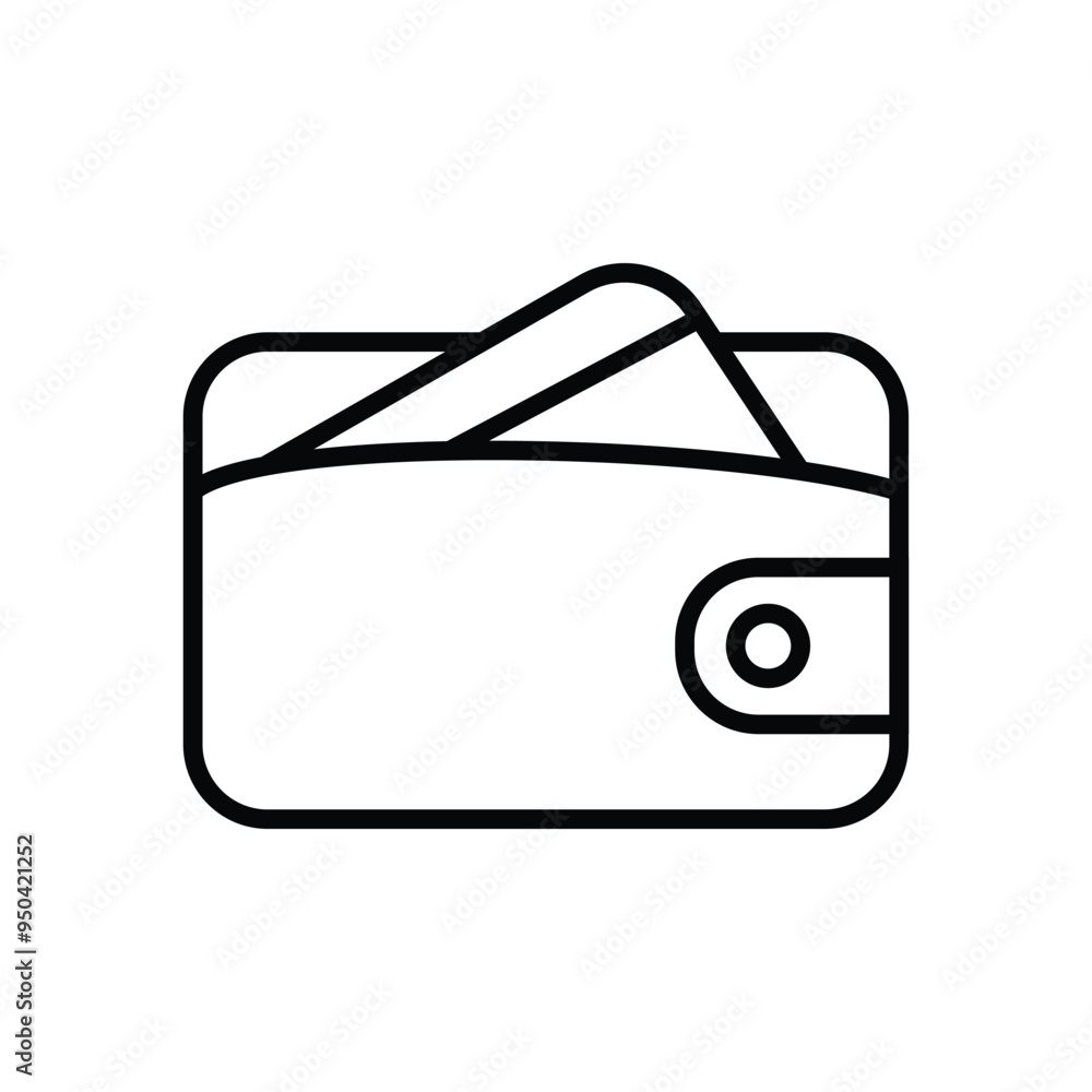 Poster wallet icon in trendy flat style isolated on white background wallet symbol for your web site. leath
