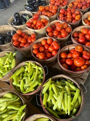 farmers market in the spring