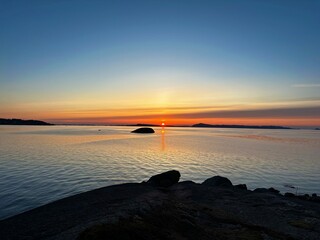 Ocean sunset in Norway