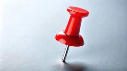 Red push pin isolated on background, red, pin, push pin, isolated,background, rendering