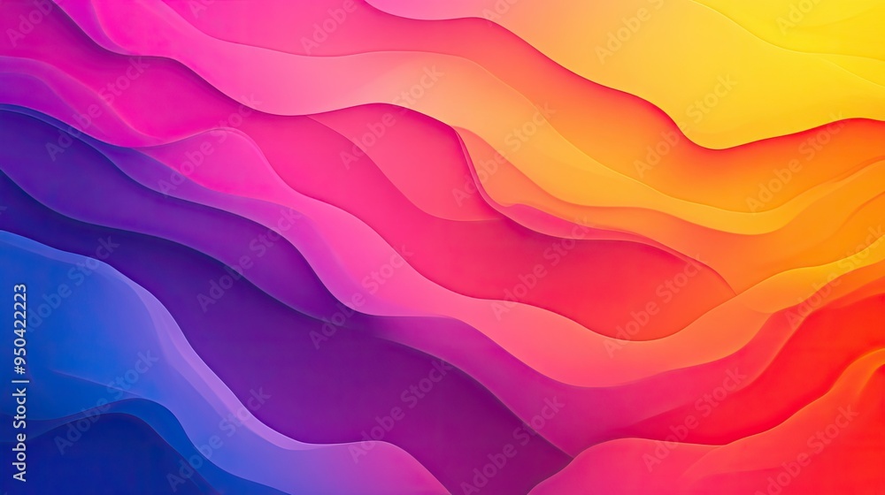 Poster vibrant gradient background with smooth transitions between colors, creating a modern and dynamic lo