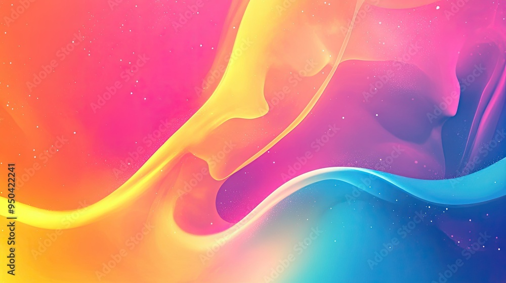 Poster vibrant gradient background with smooth transitions between colors, creating a modern and dynamic lo