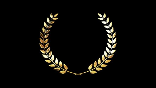 Golden Award wreath Animation. Animated Laurel Wreath