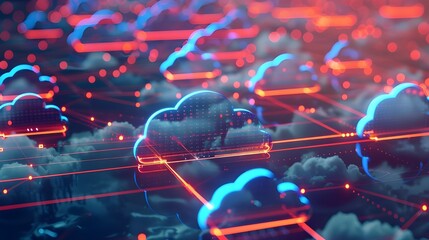 abstract digital connection dots and lines technology background network connection structure plexus effect 