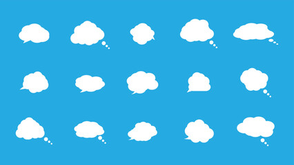 Speech Bubble set. speech bubble icons vector set, comic dialog clouds