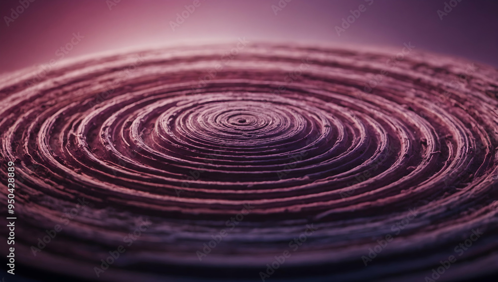 Poster cosmic whirlpool: a mesmerizing abstract of concentric circles in a vibrant violet hue, evoking a se