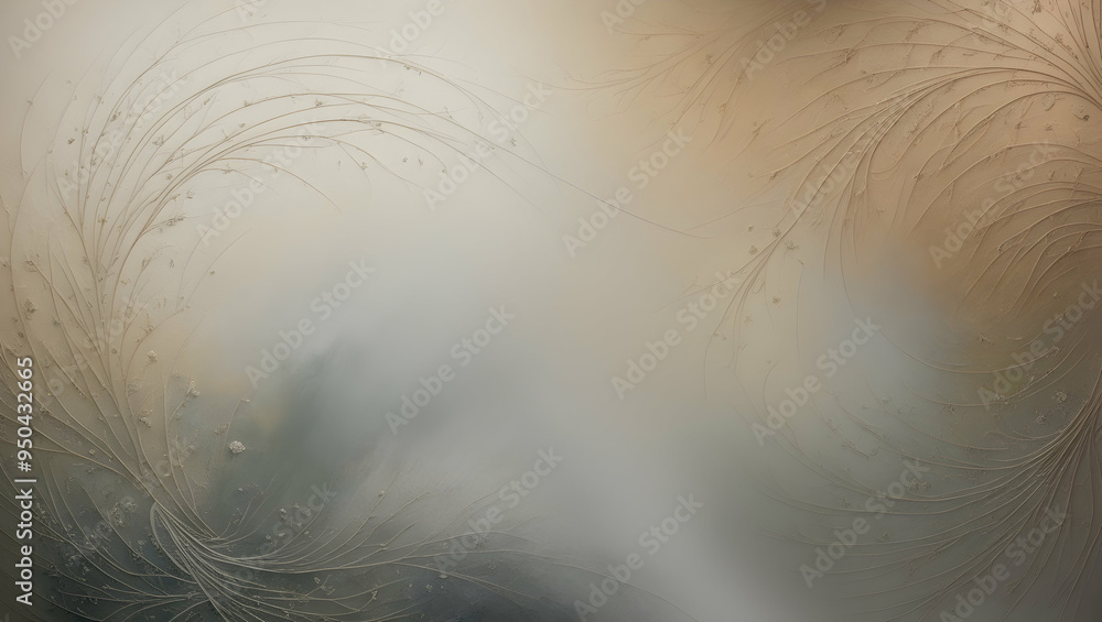 Poster abstract beige and brown swirls: a background image featuring elegant abstract swirls in shades of b