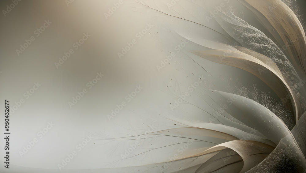Poster abstract beige and brown swirls: a background image featuring elegant abstract swirls in shades of b
