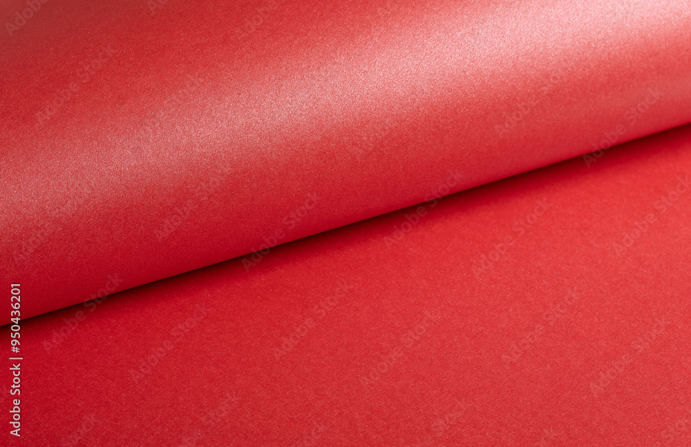 Poster red scarlet color paper background, smooth glowing shining texture