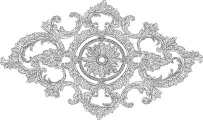 Vector sketch illustration design ornament frame background pattern classic vintage ethnic traditional 