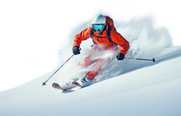 PNG Dynamic skier border, transparent background