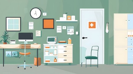 Medical Office Interior Design Illustration