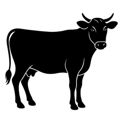 cow vector illustration black animal