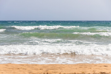 Fantastic view on the sea on the coast in summer