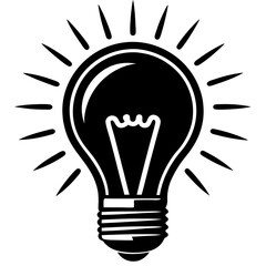 Light Bulb Vector Silhouette