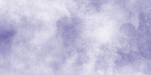 Abstract grunge and cloudy Soft Pastel Watercolor Background in Blue and Purple Tones, Morning cloudy blue sky of summer season, Watercolor Cloudy Blue Sky Background paper texture with fog.