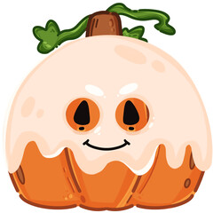 Obraz premium Cute pumpkin ghost 