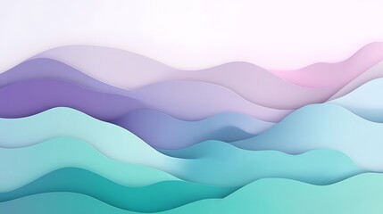 Fototapeta premium Abstract Colorful Paper Cut Waves Background