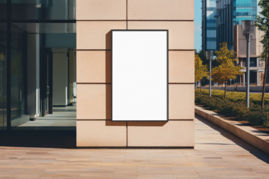 PNG Urban outdoor sign mockup, transparent background