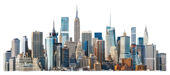 PNG Modern city skyline architecture view