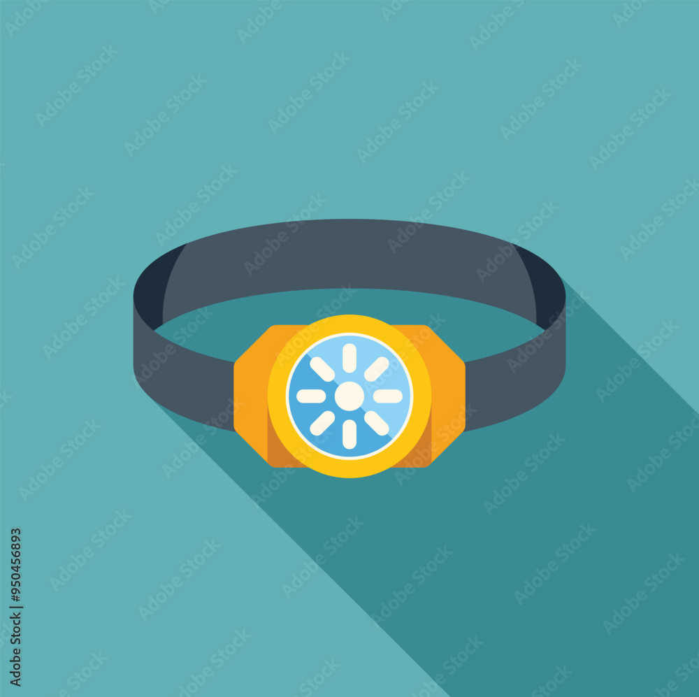Poster headlamp with elastic headband for attaching to head, lighting fixture for spelunking