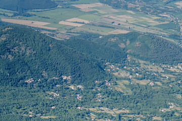 Greccio Franciscan monastery aerial, Italy