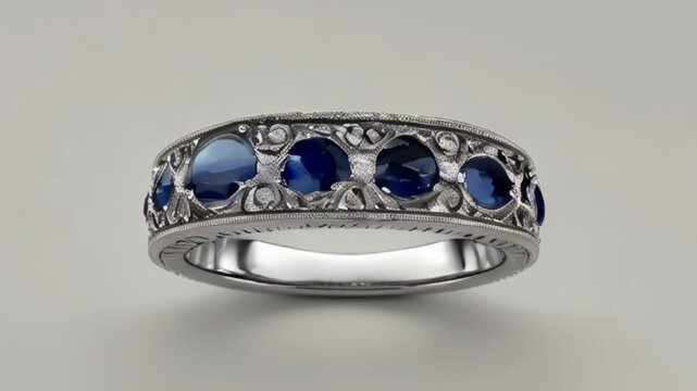 silver ring with diamonds