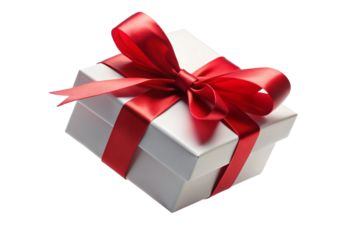 red gift box with bow