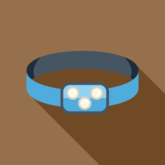 This blue headlamp flashlight is perfect for keeping your hands free while working or camping in the dark