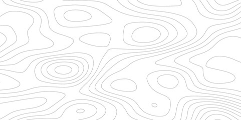 Modern and curved abstract geometric line background, The black on white contours topography stylized map of geography with lines, Geographic mountain relief contour map.
