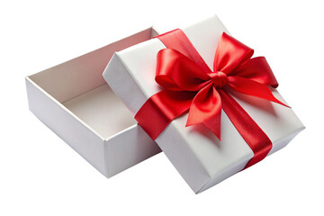 Obraz premium red gift box with bow