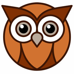 Minimalist Owl color Logo Vector