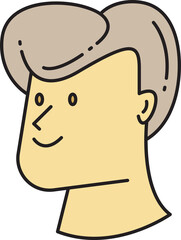 Man Face Avatar Comic Character Style
