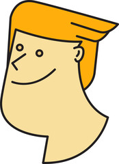 Man Face Avatar Comic Character Style
