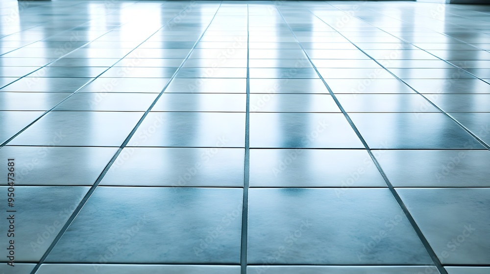 Poster a beautifully designed and expertly installed tiled floor featuring a seamless uniform pattern and p