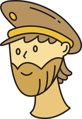 captain character avatar illustration