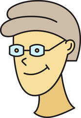 Geek Man Avatar Comic Character Style