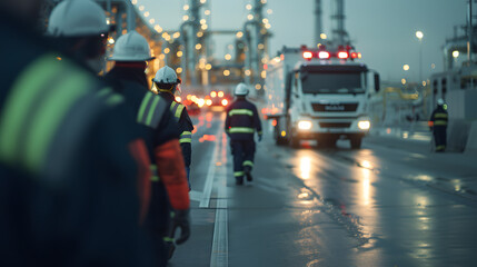 Obraz premium Advanced operations Chemical spill accident rescue . 