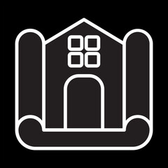 House Blueprint icon Design